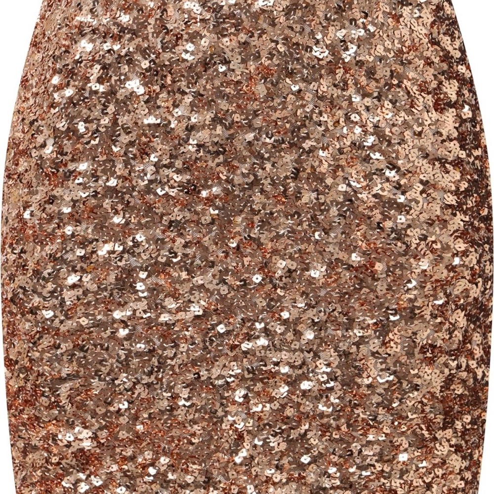NWT O’Thread & Co Women’s Sequin Gold Bodycon Skirt
